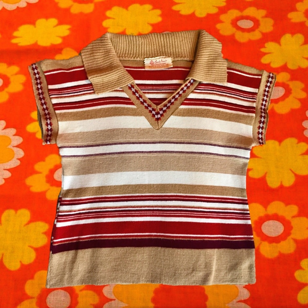 RARE 70's Bel-Ami Collared Top🕵🏼‍♀️